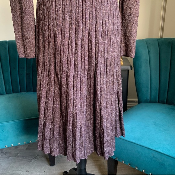 MISSONI PURPLE BROWN MIDI DRESS - Picture 3 of 13